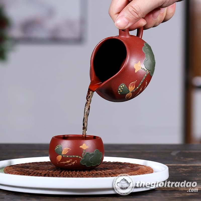 Bộ Ấm Tử Sa Thạch Biều Hà Đường Nguyệt Sắc Đại Hồng Bào 260ml 16 bo am tra tu sa thach bieu ha duong nguyet sac dai hong bao 260ml-1538360412-22