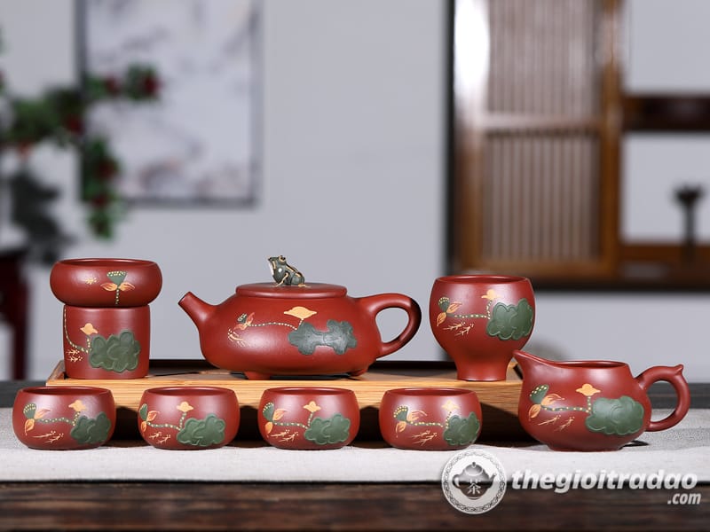 Bộ Ấm Tử Sa Thạch Biều Hà Đường Nguyệt Sắc Đại Hồng Bào 260ml 8 bo am tra tu sa thach bieu ha duong nguyet sac dai hong bao 260ml-1538360412-5