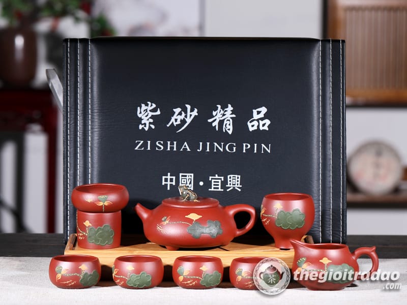 Bộ Ấm Tử Sa Thạch Biều Hà Đường Nguyệt Sắc Đại Hồng Bào 260ml 30 bo am tra tu sa thach bieu ha duong nguyet sac dai hong bao 260ml-1538360412-6