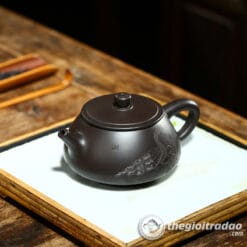 Ấm Tử Sa Thạch Biều Khổng Tước Hắc Chu Nê 220ml 7 am tu sa thach bieu khong tuoc hac chu ne 220ml--2