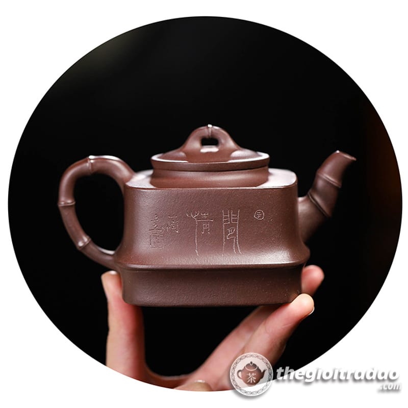 Ấm Tử Sa Tứ Phương Trúc Đoạn Tử Nê 220ml 16 am tu sa tu phuong truc doan tu ne 220ml--3