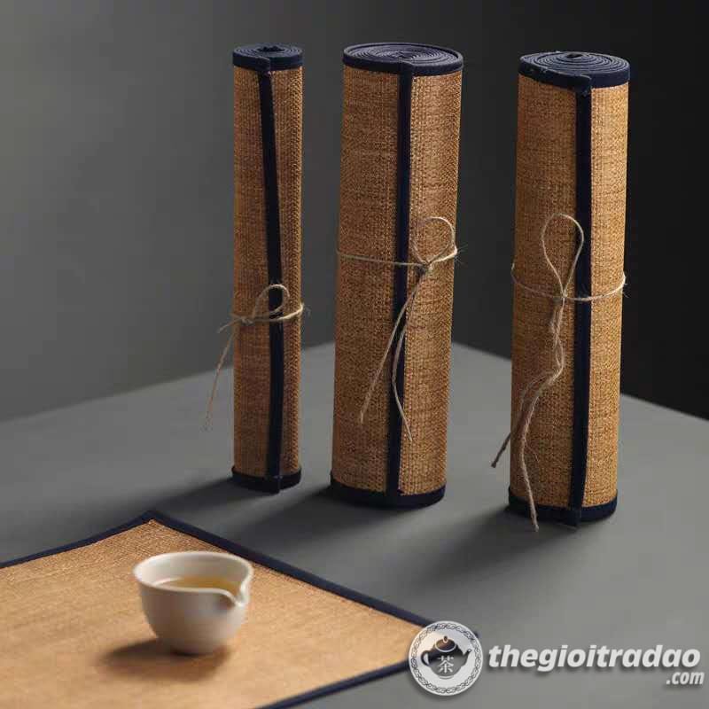 Chiếu Trải Bàn Trà, Tấm Lót Khay Trà, Bàn Trà 8 chieu trai ban tra, tam lot ban tra khong tham nuoc--2