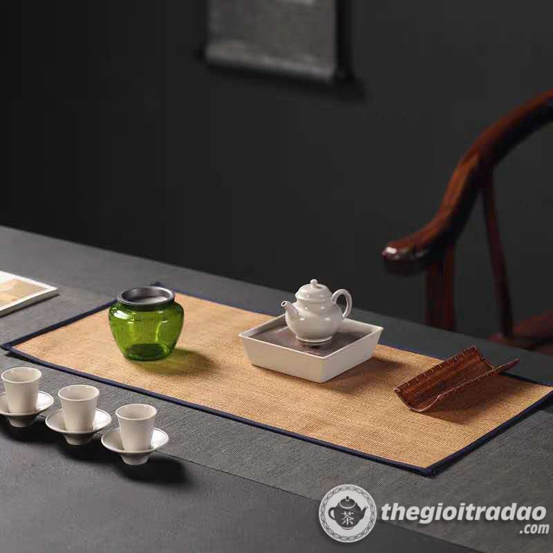 Chiếu Trải Bàn Trà, Tấm Lót Khay Trà, Bàn Trà 9 chieu trai ban tra, tam lot ban tra khong tham nuoc--3