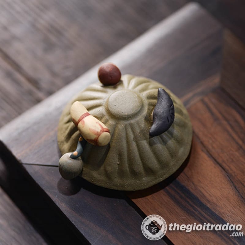 Gác Nắp Ấm Trà Đài Sen Gốm Tử Sa 12 gac nap am tra dai sen, trang tri ban tra dao-1002480019-8