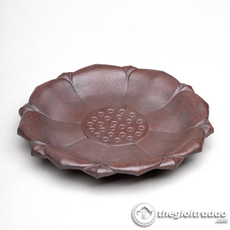 Thuyền Trà Dưỡng Ấm Tử Sa Liên Hoa, Đĩa Kê Ấm Chén Tử Sa 14 thuyen tra duong am tu sa lien hoa, dia ke am chen gom tu sa--4