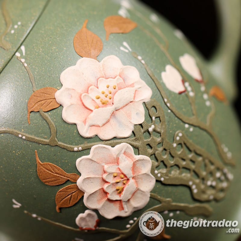 Ấm Tử Sa Mỹ Nhân Kiên Hoa Mẫu Đơn Đậu Thanh Nê 200ml 16 am tu sa my nhan kien dau thanh ne 200ml--11