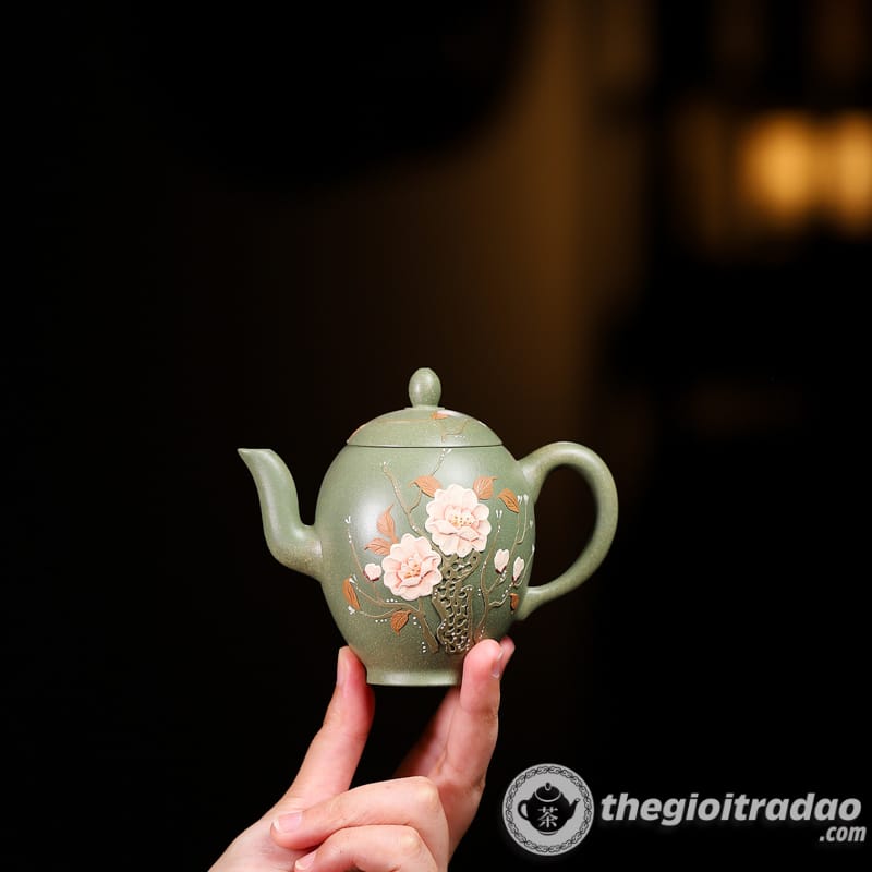 Ấm Tử Sa Mỹ Nhân Kiên Hoa Mẫu Đơn Đậu Thanh Nê 200ml 12 am tu sa my nhan kien dau thanh ne 200ml--5