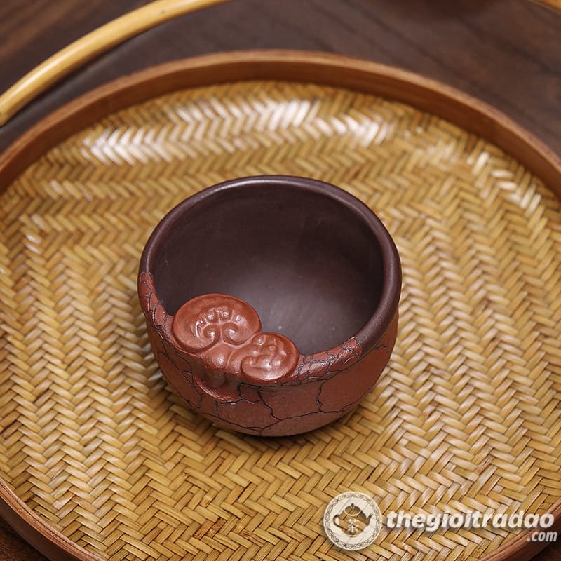 Chén Uống Trà Tử Sa Linh Chi Bôi Tử Nê 170ml 17 chen uong tra tu sa linh chi tu ne 170ml-