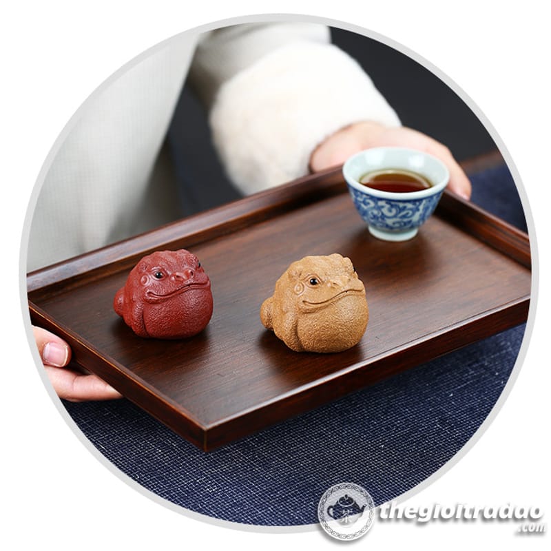 Cóc Thiềm Thừ Tử Sa Trang Trí Bàn Trà Đạo, Đồ Chơi Bàn Trà 11 coc thiem thu tu sa trang tri ban tra dao, do choi ban tra--4