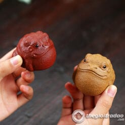 Cóc Thiềm Thừ Tử Sa Trang Trí Bàn Trà Đạo, Đồ Chơi Bàn Trà 5 coc thiem thu tu sa trang tri ban tra dao, do choi ban tra--5