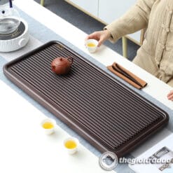 Khay Trà Gỗ Mun Tự Nhiên Nguyên Khối Cao Cấp 5 khay tra go mun tu nhien nguyen khoi cao cap-