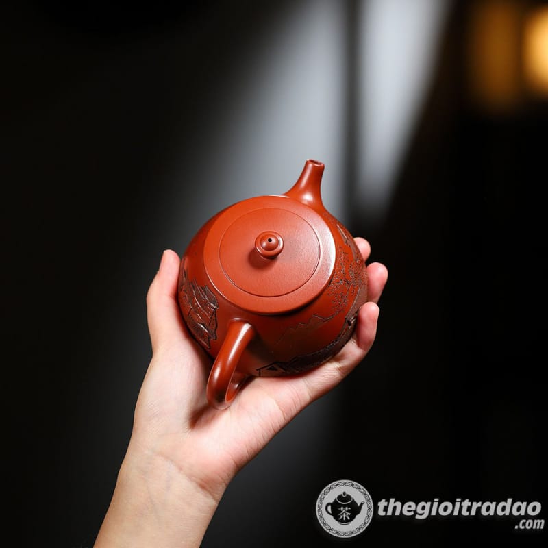 Ấm Tử Sa Thạch Biều Khắc Hội Đại Hồng Bào 230ml 15 am tu sa thach bieu khac hoi dai hong bao 230ml--10