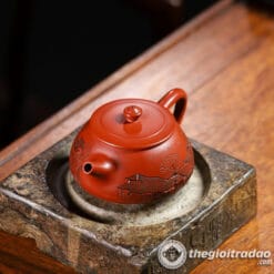 Ấm Tử Sa Thạch Biều Khắc Hội Đại Hồng Bào 230ml 7 am tu sa thach bieu khac hoi dai hong bao 230ml--2