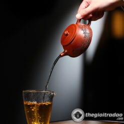 Ấm Tử Sa Thạch Biều Khắc Hội Đại Hồng Bào 230ml 8 am tu sa thach bieu khac hoi dai hong bao 230ml--3