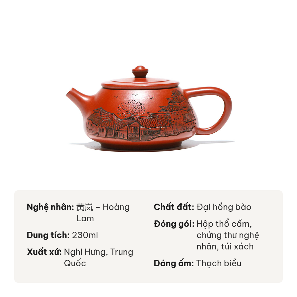 Ấm Tử Sa Thạch Biều Khắc Hội Đại Hồng Bào 230ml 10 am tu sa thach bieu khac hoi dai hong bao 230ml thong so 1 2