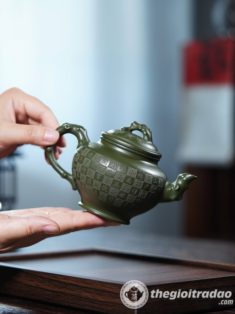 Ấm Tử Sa Nghi Hưng Báo Xuân Lục Nê 350ml 13 am tu sa bao xuan luc ne 350ml--6