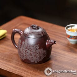 Ấm Tử Sa Long Tần Quyền Cô Đồng Nê 400ml 6 am tu sa long tan quyen co dong ne 400ml--3