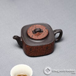 Ấm Tử Sa Tứ Phương Thanh Vận Hắc Nê 240ml 7 am tu sa tu phuong thanh van hac ne 240ml--2