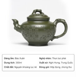 Ấm Tử Sa Nghi Hưng Báo Xuân Lục Nê 350ml 9 bao xuan luc ne