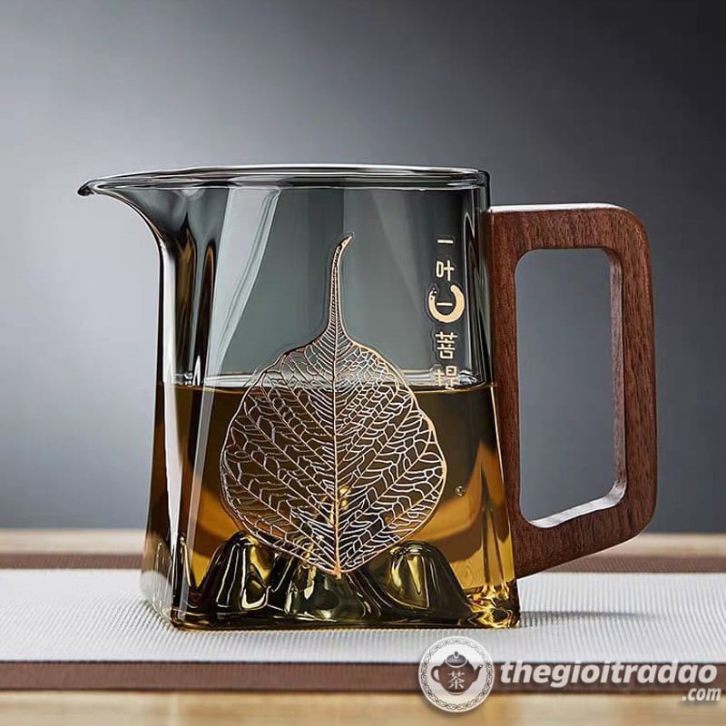 Tống Trà Thủy Tinh Cán Gỗ Họa Tiết Lá Bồ Đề 300ml 17 Tong tra thuy tinh can go hoa tiet la bo de 300ml-