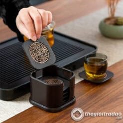 Bộ 6 Chiếc Đế Lót Chén Trà, Ly Trà Bền Đẹp 5 Bo 6 chiec de lot chen tra, ly tra ben dep--3