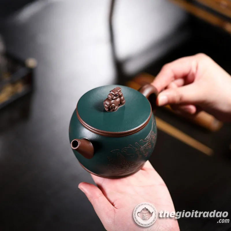 Ấm Tử Sa Nghi Hưng Long Ngõa Tử Nê 280ml 12 am tu sa nghi hung long ngoa tu ne 280ml--10