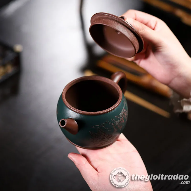 Ấm Tử Sa Nghi Hưng Long Ngõa Tử Nê 280ml 13 am tu sa nghi hung long ngoa tu ne 280ml--11