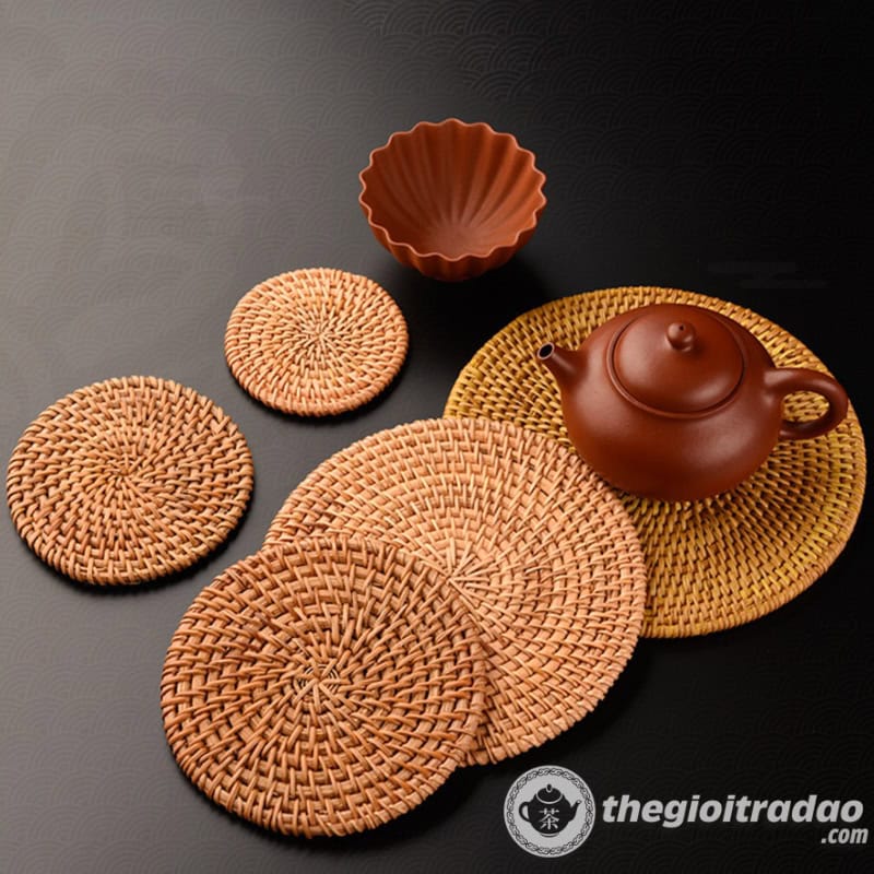 Lót Chén Trà, Ấm Trà Bằng Mây Tre Đan Bền Đẹp 20 lot chen tra, am trà bang may tre dan ben dep-2041054038