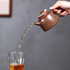 Ấm Tử Sa Kim Chung Tâm Kinh Long Huyết Sa 230ml 8 Ấm Tử Sa Kim Chung Tâm Kinh Long Huyết Sa 230ml - Ảnh 4