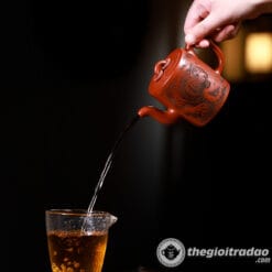 Ấm Tử Sa Song Hoàn Khắc Hổ Đại Hồng Bào 260ml 6 am tu sa song hoan khac ho dai hong bao 260ml-