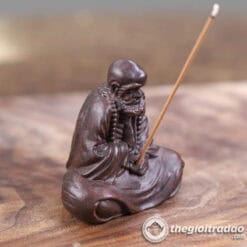 Tượng Ngài Đạt Ma Sư Tổ Ngồi Thiền Gốm Tử Sa 7 tuong dat ma su to ngoi thien gom tu sa, trang tri tra dao--2