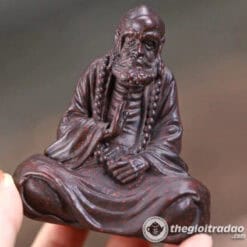 Tượng Ngài Đạt Ma Sư Tổ Ngồi Thiền Gốm Tử Sa 6 tuong dat ma su to ngoi thien gom tu sa, trang tri tra dao--4