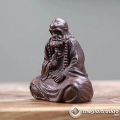 Tượng Ngài Đạt Ma Sư Tổ Ngồi Thiền Gốm Tử Sa 5 tuong dat ma su to ngoi thien gom tu sa, trang tri tra dao--7