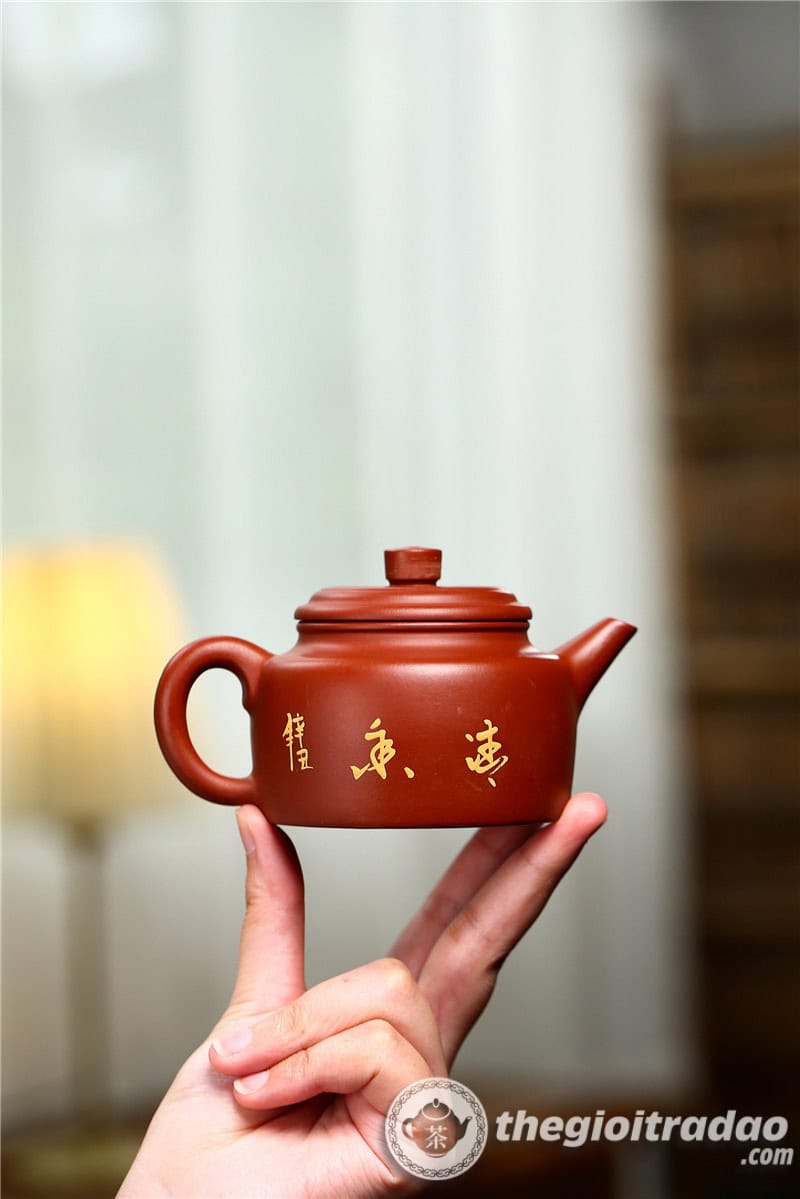 Ấm Tử Sa Đức Chung Hoa Sen Đại Hồng Bào 200ml 13 am tu sa duc chung hoa sen dai hong bao 200ml2024--11