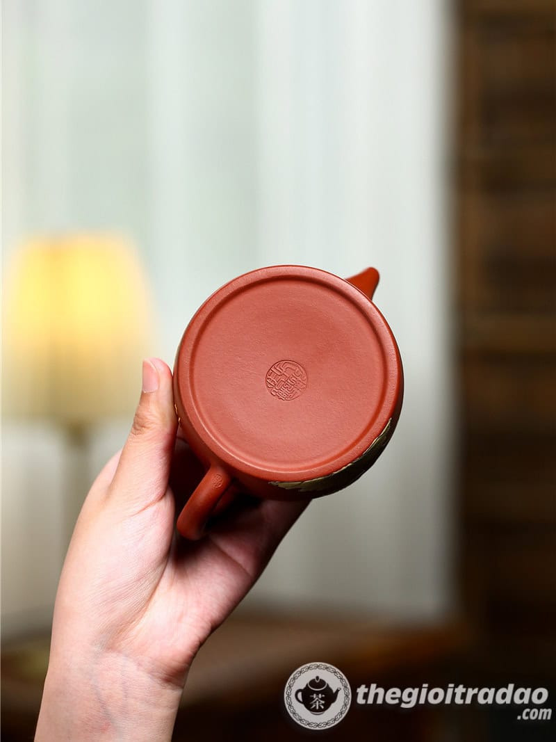Ấm Tử Sa Đức Chung Hoa Sen Đại Hồng Bào 200ml 16 am tu sa duc chung hoa sen dai hong bao 200ml2024--15