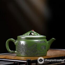 Ấm Tử Sa Hán Ngõa Khắc Sơn Cảnh Lục Nê 240ml 6 am tu sa han ngoa khac son canh luc ne 240ml2024--4