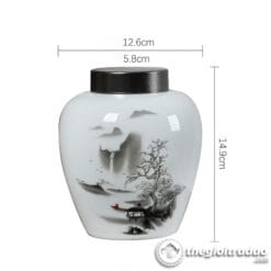 Hũ, Bình Đựng Trà Gốm Sứ Cảnh Đức Vẽ Sơn Thủy 9 binh dung tra gom su canh duc ve son thuy2024--6