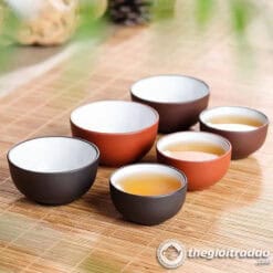 Chén Trà Tử Sa Tráng Men Lòng Trắng 50ml 5 chen uong tra tu sa nghi hung long trang 30ml2024-