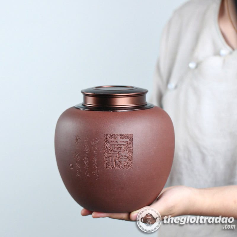 Hũ Đựng Trà Gốm Tử Sa Mỹ Nhân Kiên Tử Nê 8 hu binh dung tra tu sa my nhan kien tu ne2024-