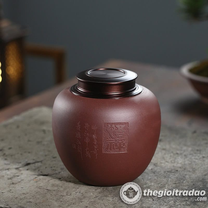 Hũ Đựng Trà Gốm Tử Sa Mỹ Nhân Kiên Tử Nê 10 hu binh dung tra tu sa my nhan kien tu ne2024--4