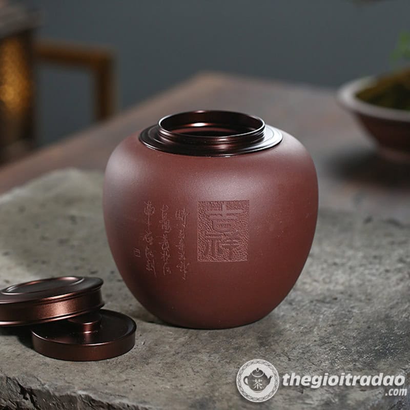 Hũ Đựng Trà Gốm Tử Sa Mỹ Nhân Kiên Tử Nê 12 hu binh dung tra tu sa my nhan kien tu ne2024--6