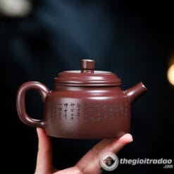 Ấm Tử Sa Đức Chung Quan Hải Tử Chu Nê 270ml 6 am tu sa duc chung quan hai tu chu ne 270ml-2