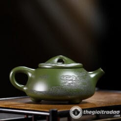 Ấm Tử Sa Thạch Biều Cảnh Chu Lục Nê 260ml 6 am tu sa thach bieu canh chu luc ne 260ml2024--2