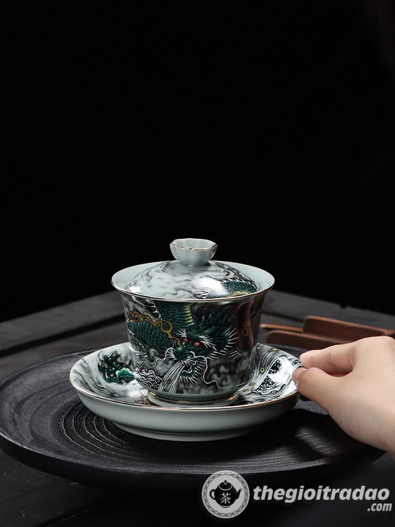 Chén Khải Pha Trà Thanh Long Sứ Tráng Men 220ml 22 Chen khai pha tra thanh long su trang men 220ml-14