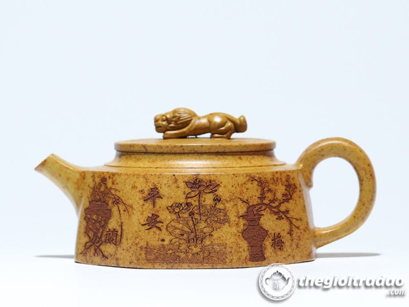 Ấm Tử Sa Bát Phương Đoạn Nê Nung Củi 270ml 24 am tu sa bat phuong doan ne nung cui 270ml-20