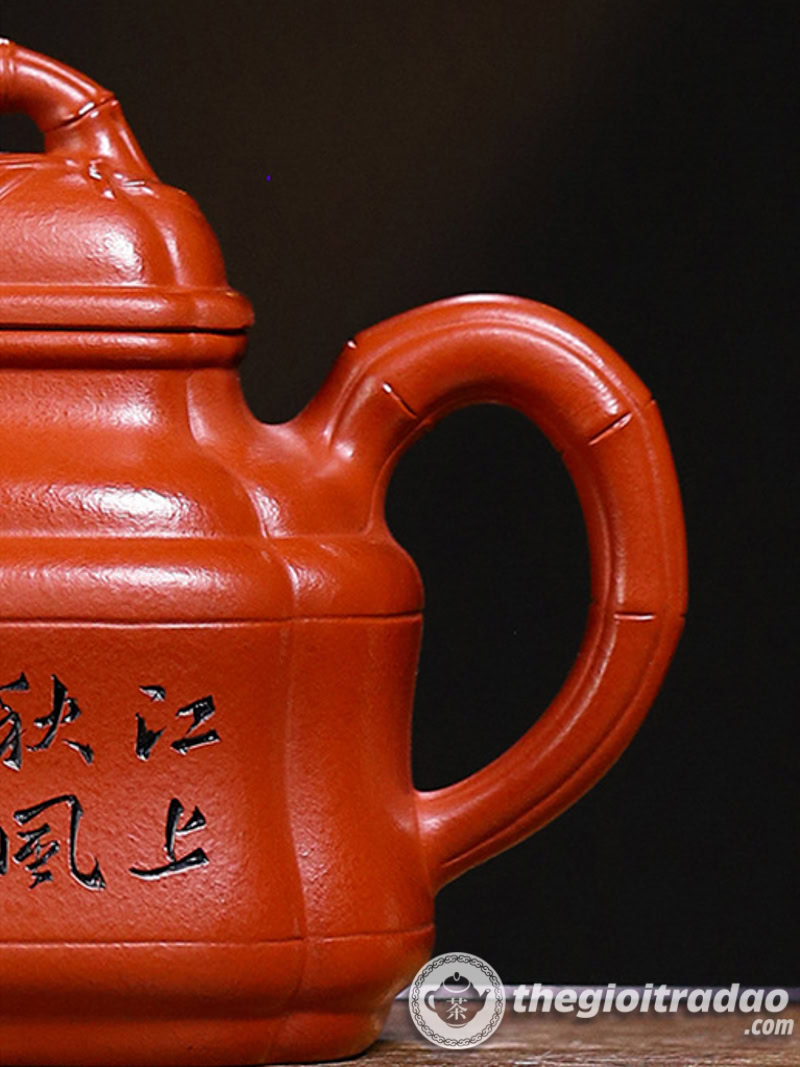 Ấm Tử Sa Tứ Phương Trúc Đỉnh Đại Hồng Bào 300ml 14 am tu sa tu phuong truc dinh dai hong bao 300ml-10