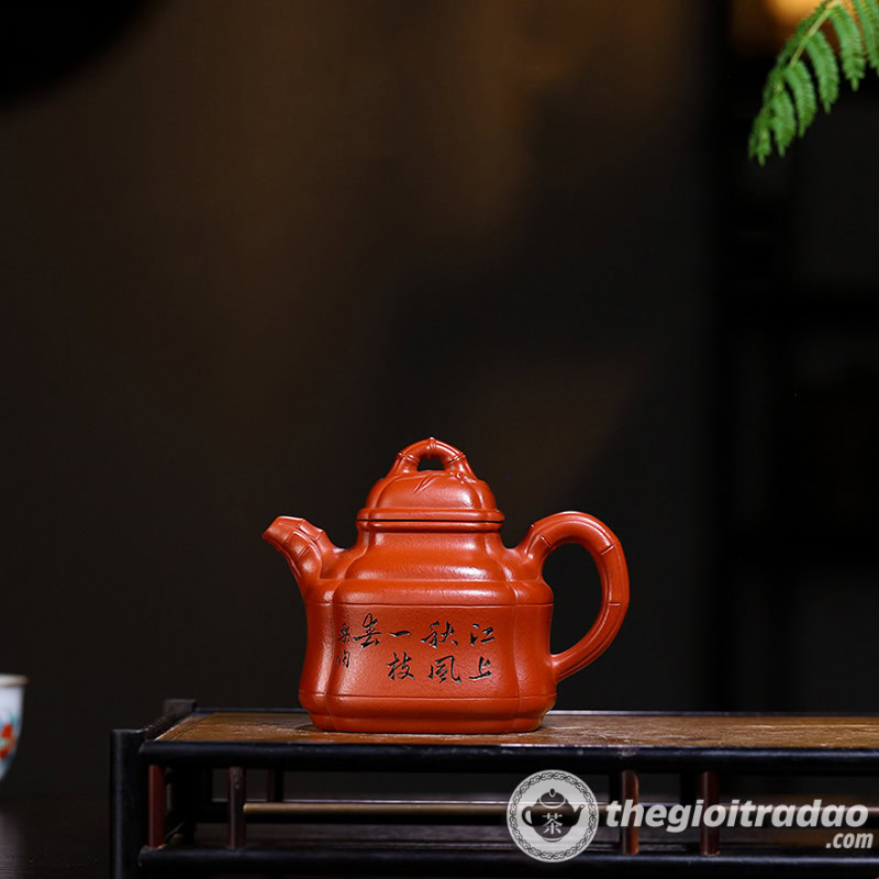 Ấm Tử Sa Tứ Phương Trúc Đỉnh Đại Hồng Bào 300ml 11 am tu sa tu phuong truc dinh dai hong bao 300ml-27