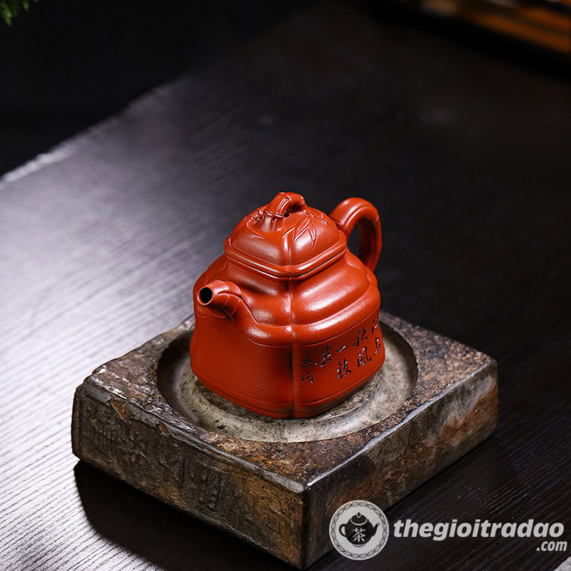 Ấm Tử Sa Tứ Phương Trúc Đỉnh Đại Hồng Bào 300ml 12 am tu sa tu phuong truc dinh dai hong bao 300ml-7