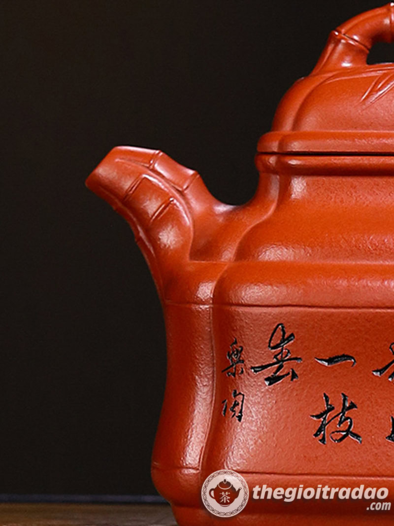 Ấm Tử Sa Tứ Phương Trúc Đỉnh Đại Hồng Bào 300ml 13 am tu sa tu phuong truc dinh dai hong bao 300ml-9