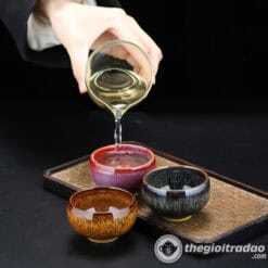 Bộ 6 Chén Uống Trà Thiên Mục Hỏa Biến 90ml 8 bo 6 chen uong tra thien muc hoa bien 90ml-3